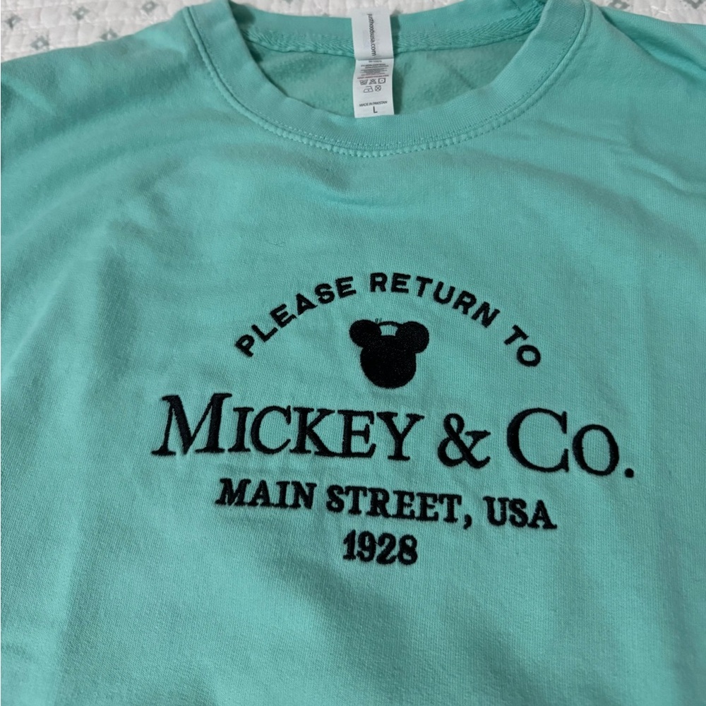 Mickey & Co. Tiffany Blue sweatshirt